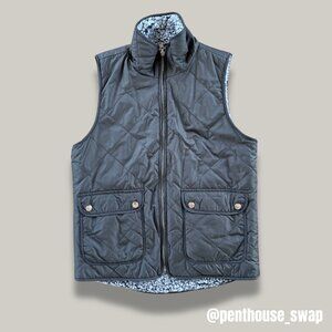 Reversible Olive Green and Sherpa Vest, Size S